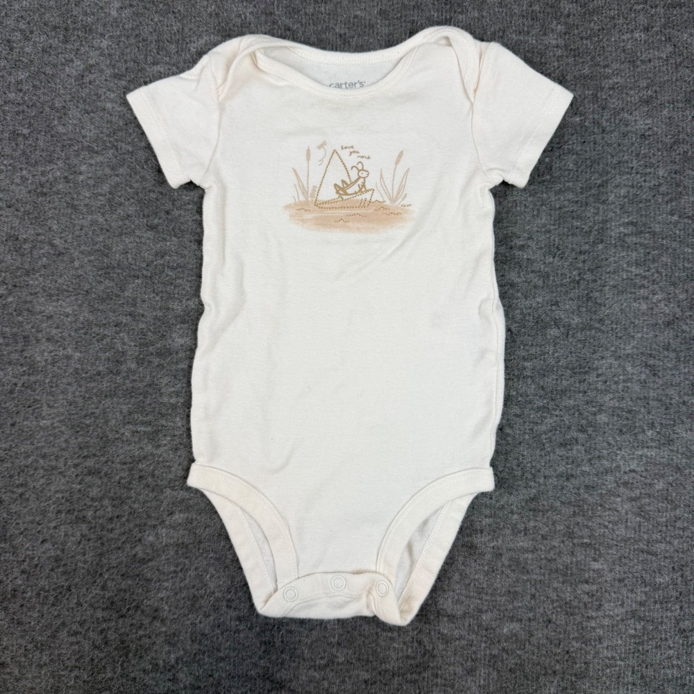 Carter's Bodysuit Baby 6M Ivory Love You More Grasshopper Graphic GCL104556 AD-R